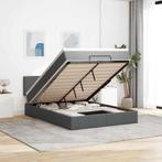 vidaXL Bed met matras 140x190 cm stof donkergrijs, Verzenden, Nieuw