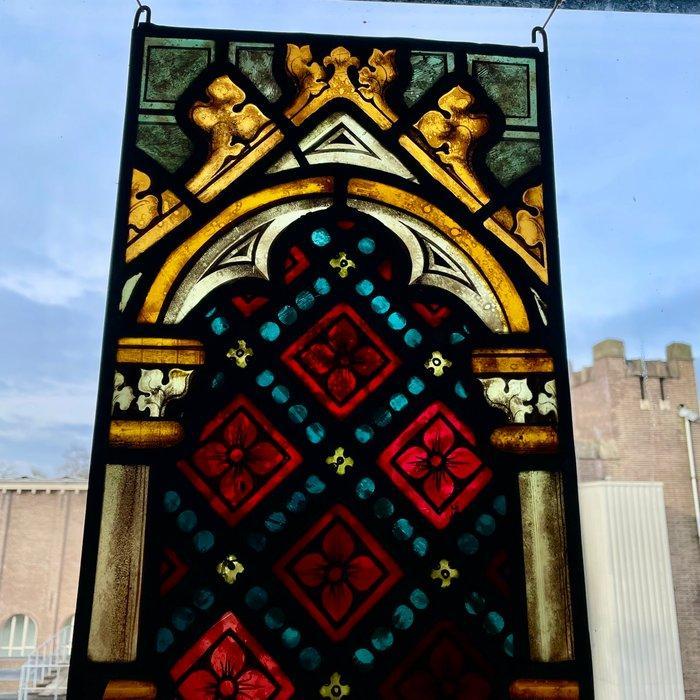 Glas-in-loodraam - 1900-1910, Antiek en Kunst, Antiek | Boeken en Manuscripten