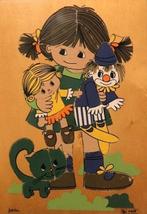 Rolf Puzzel Meisje met 2 poppen en een kat (33 stukjes), Livres, Verzenden