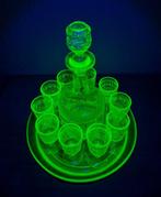 Portieux - Service à digestif en verre uranifère - Drinkset, Antiek en Kunst