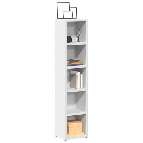 vidaXL Cd-kasten 2 st 21x16x93,5 bewerkt hout wit, Huis en Inrichting, Woonaccessoires | Cd- en Dvd-rekken, Nieuw, Verzenden