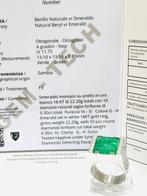 Ring - 18 karaat Witgoud - 12.05ct. tw. Smaragd - Diamant -, Nieuw