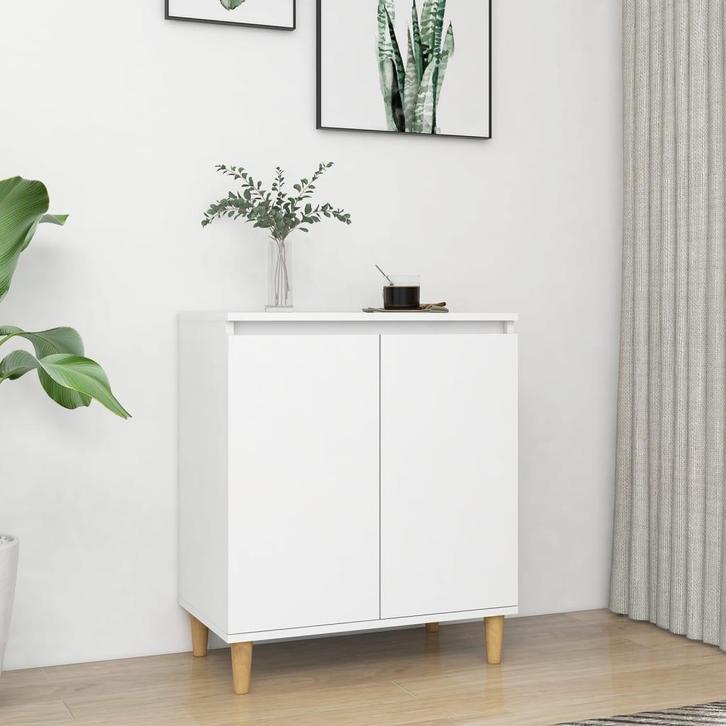 vidaXL Dressoir met massief houten poten 60x35x70 cm bewerkt, Huis en Inrichting, Kasten | Dressoirs, Nieuw, Verzenden