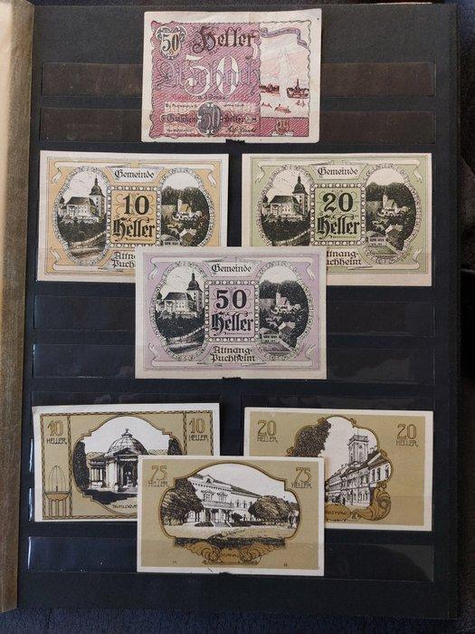Oostenrijk. - 124 Notgeldscheine im Album Heller 1920s, Postzegels en Munten, Bankbiljetten | Europa | Niet-Eurobiljetten