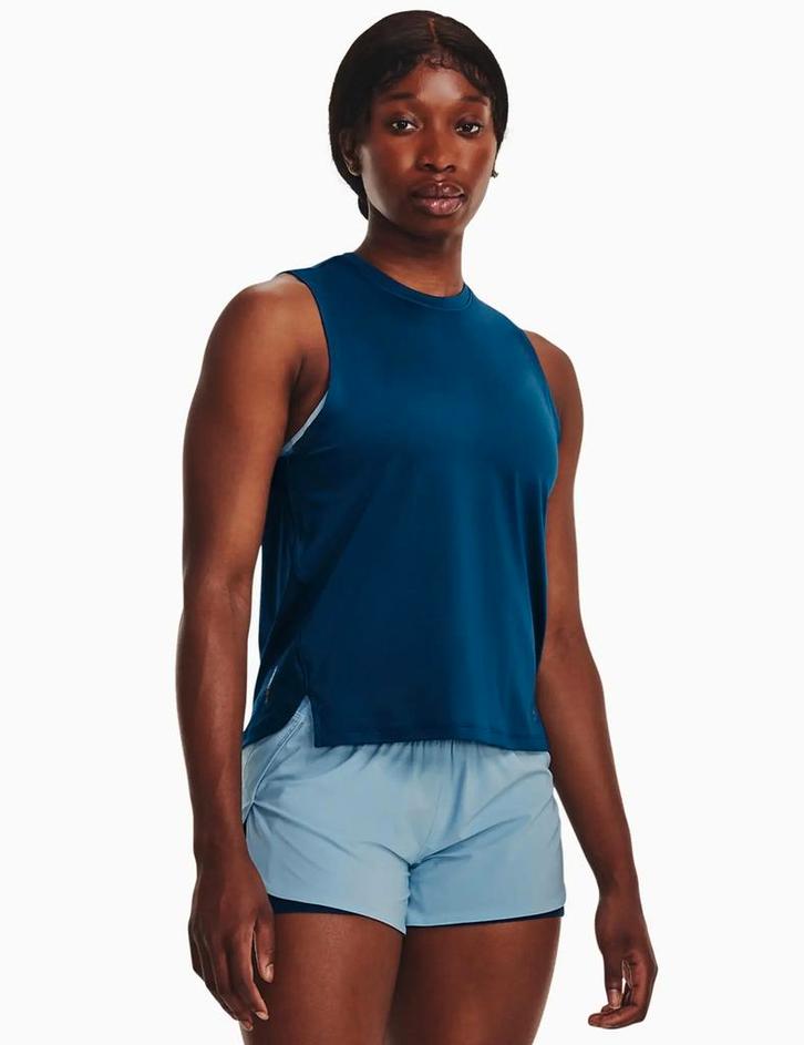 Under Armour Rush Tank-Blu - Maat MD, Kleding | Dames, Topjes, Blauw, Maat 38/40 (M), Nieuw, Zonder mouw, Ophalen of Verzenden