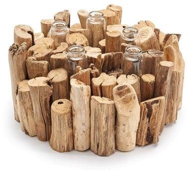 Peeled branch Flowerholder met reageerbuisjes 25 cm per stuk, Huis en Inrichting, Woonaccessoires | Kunstplanten en Kunstbloemen