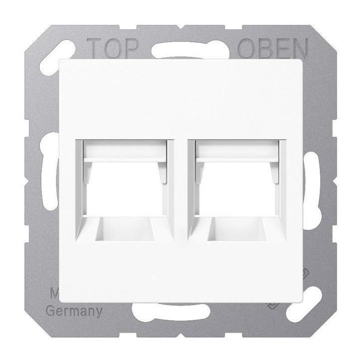 Jung AS500 Double Plaque De Capot RJ45 Blanche - A1569-2BRWW, Bricolage & Construction, Électricité & Câbles, Envoi