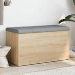 vidaXL Opbergbank Sonoma eiken 82x42x45 cm bewerkt hout, Verzenden, Nieuw