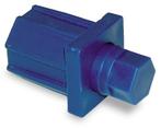 Plastic poot | blauw | 40x40 mm | in hoogte verstelbaar