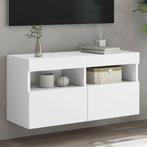 vidaXL Tv-wandmeubel met LED-verlichting 80x30x40 cm wit, Huis en Inrichting, Kasten |Televisiemeubels, Verzenden, Nieuw