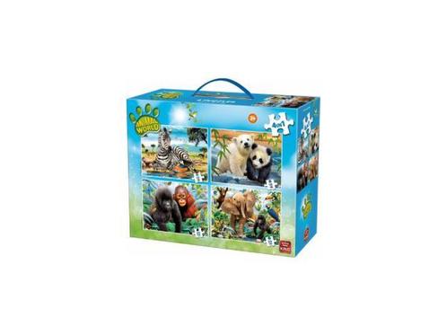 Veiling - 2x king Dieren wereld 4 in1 Legpuzzel, Kinderen en Baby's, Speelgoed | Kinderpuzzels, Nieuw