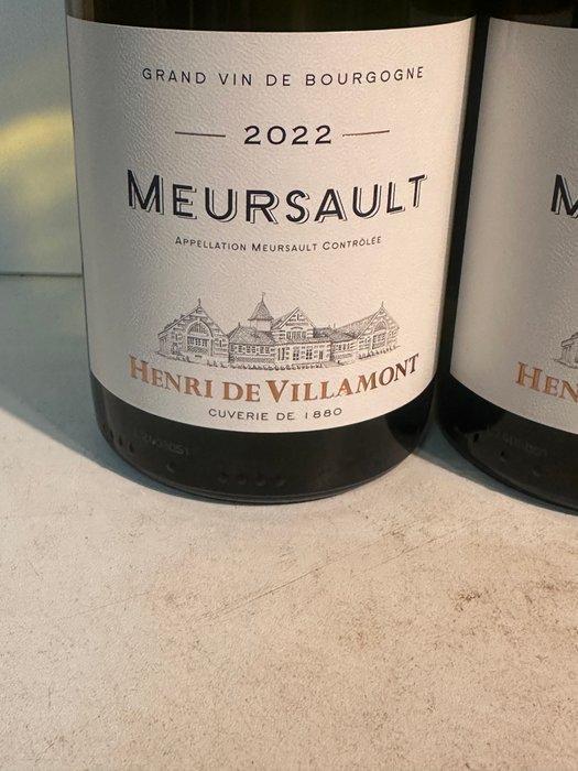 2022 Henri de Villamont Meursault - Bourgogne - 3 Flessen, Verzamelen, Wijnen