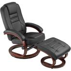 tectake TV-fauteuil met krukje model 2 - zwart/bruin, Verzenden, Nieuw