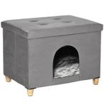 TRUUSK 2-in-1 Kattengrot Voetenbank - Kussen - Houten Poten, Dieren en Toebehoren, Verzenden, Nieuw
