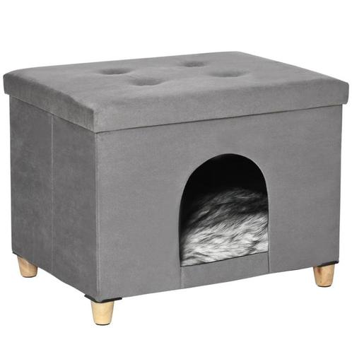TRUUSK 2-in-1 Kattengrot Voetenbank - Kussen - Houten Poten, Dieren en Toebehoren, Katten-accessoires, Verzenden