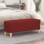 vidaXL Bankje 100x35x41 cm stof wijnrood, Huis en Inrichting, Verzenden, Nieuw
