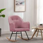 vidaXL Schommelstoel fluweel roze, Huis en Inrichting, Stoelen, Verzenden, Nieuw