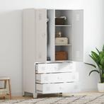 vidaXL Kledingkast industrieel 90x50x180 cm metaal wit, Huis en Inrichting, Kasten | Kleerkasten, Verzenden, Nieuw