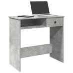 vidaXL Bureau 80x40x75 cm bewerkt hout betongrijs, Huis en Inrichting, Verzenden, Nieuw