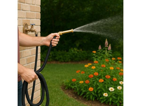 Veiling - 2x Expandable tuinslang 3 meter (rekt tot 9 meter), Tuin en Terras, Tuinslangen