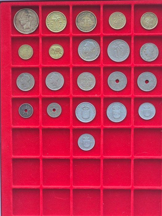 Belgisch-Congo. lot of 21 coins. (Zonder minimumprijs), Timbres & Monnaies, Monnaies | Pays-Bas