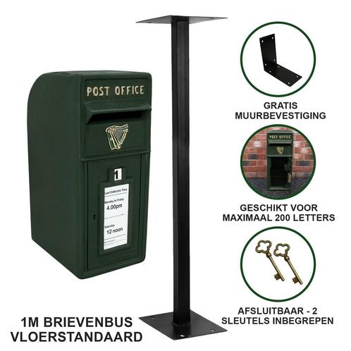 Groene brievenbus + Paal - Ierland, Jardin & Terrasse, Boîtes aux lettres, Envoi