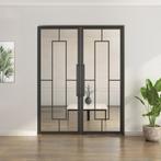 Dubbele stalen taatsdeur - Zwart - 5 Vlaks - Helder glas, Overige typen