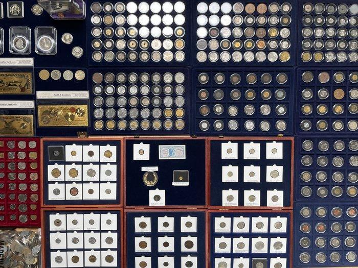 Monde. Lot de 375 monnaies dont 21 Argent et 1 Or et 5 kgs, Postzegels en Munten, Munten | Europa | Niet-Euromunten