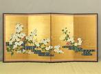 Paravent Bybu - Papier - Japon - Chrysanthèmes
