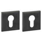 Intersteel cilinderrozetten verdekt 53x53x6mm pvd antraciet, Doe-het-zelf en Bouw, Ophalen of Verzenden, Nieuw