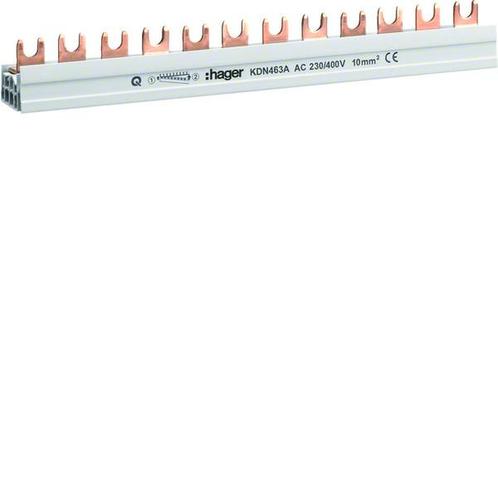 Hager Quickbusbar Kamrail - KDN463A, Doe-het-zelf en Bouw, Elektriciteit en Kabels, Verzenden