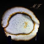 Prachtige agaatsnede met standaard Plak - Hoogte: 190 mm -, Verzamelen