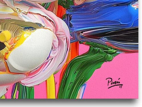 PIROU (1980) - Static Flow - No Reserve, Antiek en Kunst, Kunst | Schilderijen | Modern