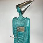 Karol Dusza (1972) - The pierrot with the gift- 81cm wooden