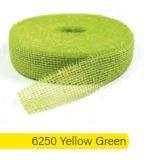 Jute band juteband jutte yellow green lime rol 40m 5 cm. br, Huis en Inrichting, Woonaccessoires | Kunstplanten en Kunstbloemen
