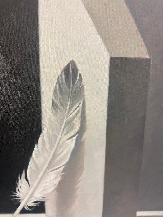 Sandro - Totem plume, Antiquités & Art, Art | Peinture | Moderne