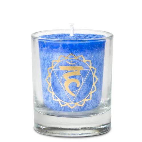 Geurkaars Chakra Votief - 5e Chakra Blauw, Sport en Fitness, Gezondheidsproducten en Wellness, Ophalen of Verzenden