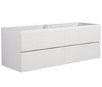 Wastafelkast Angela 140 x 48 cm Wit Hangend Wastafelmeubel, Huis en Inrichting, Badkamer | Badkamermeubels, Verzenden, Nieuw