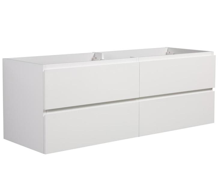 Wastafelkast Angela 140 x 48 cm Wit Hangend Wastafelmeubel, Huis en Inrichting, Badkamer | Badkamermeubels, Nieuw, Verzenden