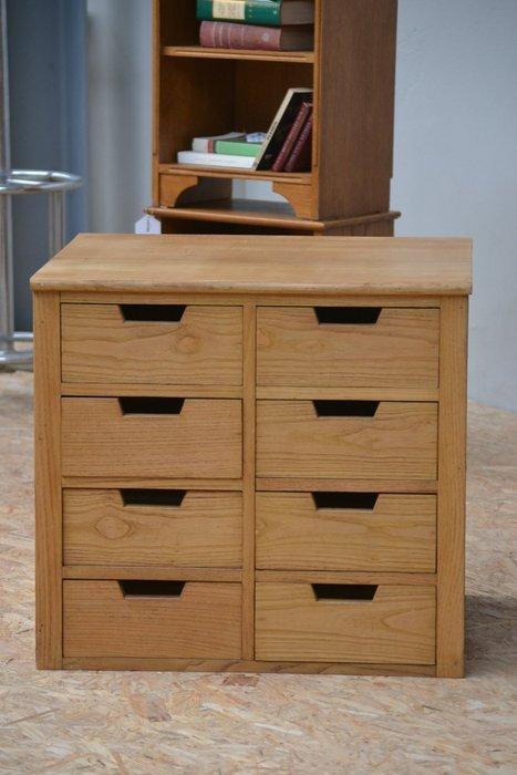 Kabinet - Hout - Archiefkast met acht lades – massief eiken, Antiek en Kunst, Kunst | Designobjecten