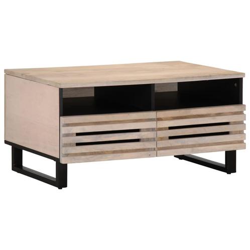 vidaXL Salontafel 80x55x40 cm massief mangohout, Huis en Inrichting, Tafels | Salontafels, Nieuw, Verzenden