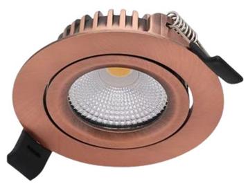 IP44 LED inbouwspot 5 Watt Dimbaar 3000K Koper beschikbaar voor biedingen