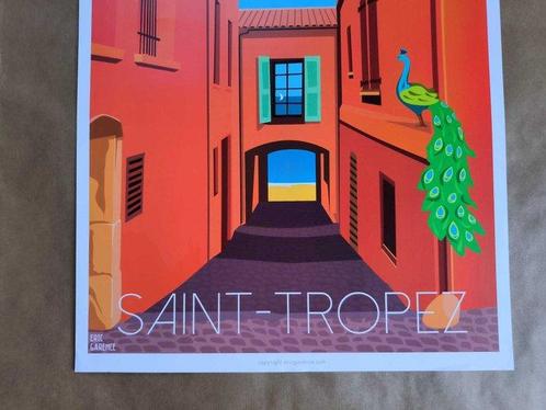 Eric Garence - SAINT-TROPEZ Original poster from the, Antiek en Kunst, Kunst | Tekeningen en Fotografie