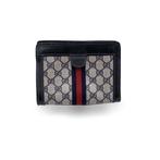 Gucci - Vintage Blue Monogram Canvas Cosmetic Bag Small, Antiquités & Art