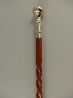 Wandelstok - Messing, Hout