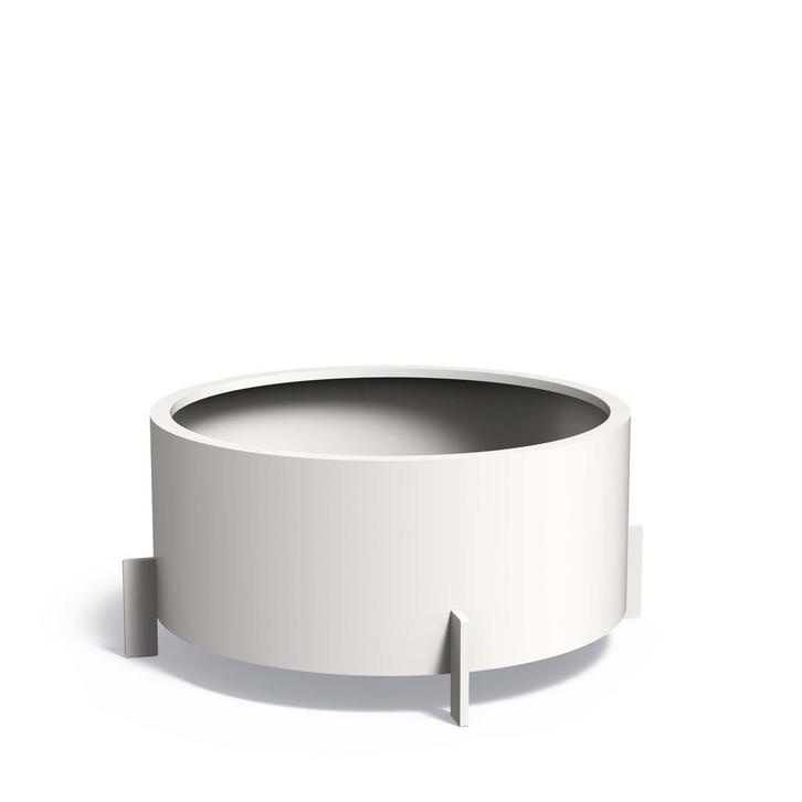 Aluminium plantenbak Drum Ø120x60cm - Met bodem (OP=OP), Jardin & Terrasse, Bacs à fleurs & Jardinières