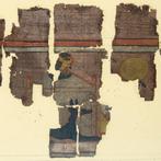 Oud-Egyptisch Papyrus Fragmenten met Anubis en Horus, Antiek en Kunst