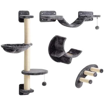 TRUUSK 4-delige Katten Klimmuur Set - Hangmat - Kattenbrug t beschikbaar voor biedingen