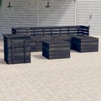 vidaXL 7-delige Loungeset pallet massief grenenhout, Tuin en Terras, Verzenden, Nieuw, Loungeset