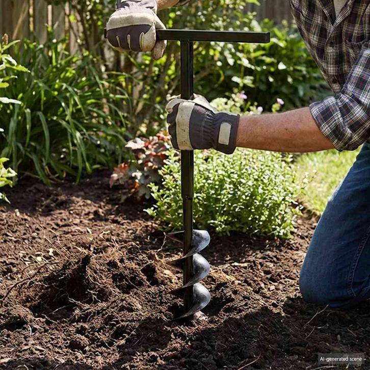 vidaXL Grondboor 100 mm met 5 m verlengstuk Staal, Doe-het-zelf en Bouw, Gereedschap | Handgereedschap, Nieuw, Verzenden